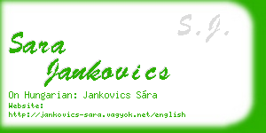 sara jankovics business card