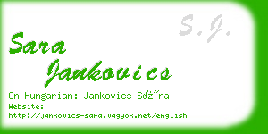 sara jankovics business card